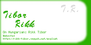 tibor rikk business card